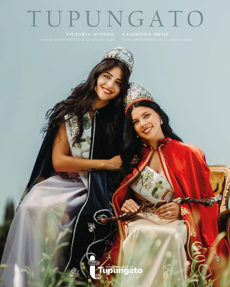Victoria Alonzo y Valentina Ortiz, virreina y reina departamental de Tupungato 2024.