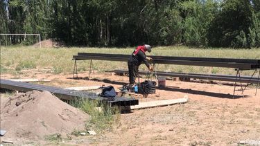 Obras en la escuela Minera de Malargüe.