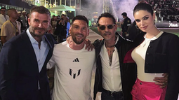 Marc Anthony aparece por primera vez en público para saludar a Lio Messi