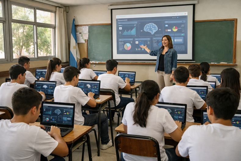 Según indicó, este sistema se encuentra en funcionamiento desde el inicio de la actual gestión educativa provincial