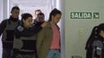 Julieta Silva saliendo de la audiencia realizada hoy en San Rafael.