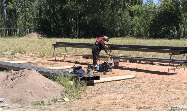 Obras en la escuela Minera de Malargüe.