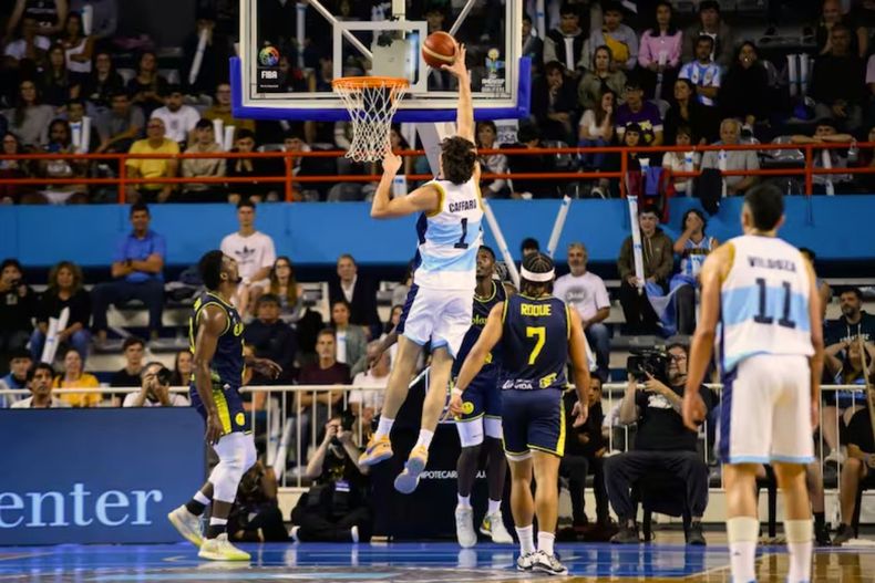 La Selección de básquetbol de Argentina derrotó a Colombia