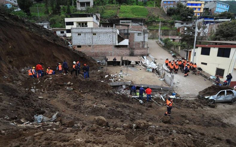 El deslizamiento de tierras afectó a unas 163 casas y 500 personas en la región andina de Ecuador.&nbsp;