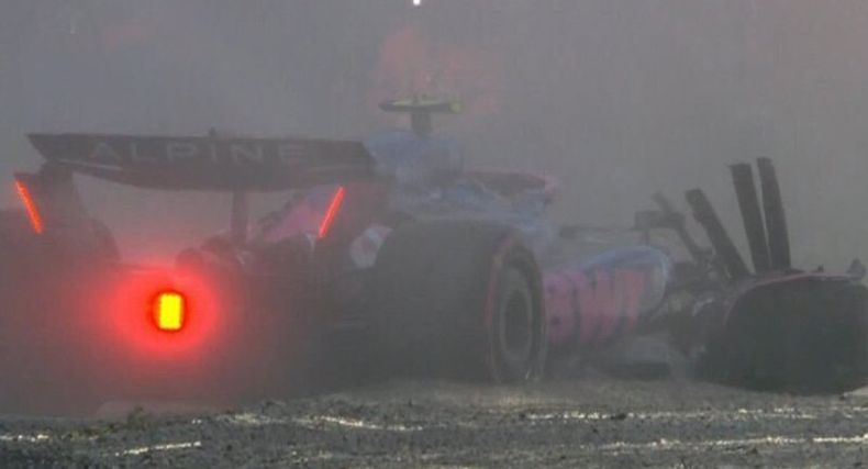 Franco Colapinto chocó en la clasificación en Imola.