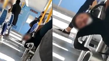 video: se le atasco la cabeza en un asiento del roca y demoraron el tren casi media hora para sacarlo