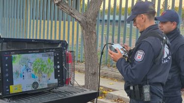 Importante despliegue policial en el barrio La Gloria de Godoy Cruz.&nbsp;