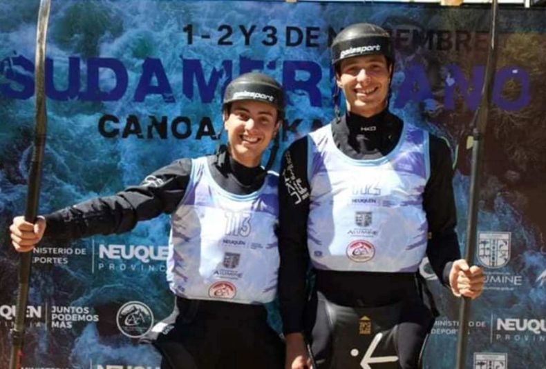 22 Julián Ercoli y Gerónimo Cortez, participan del selectivo nacional de kayak slalom. Jueves 10 03 22