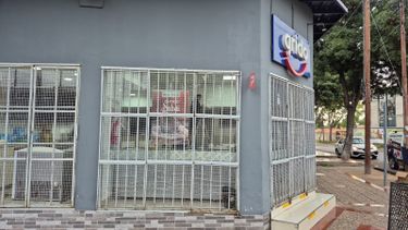 El local, en Las Heras, donde ocurrió el robo. El local, en Las Heras, donde ocurrió el robo.