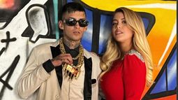 Wanda Nara y L-Gante llegaron de la mano a la presentación de su videoclip.