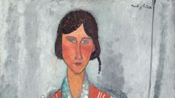 Obra Gypsy Woman with Baby, de Amedeo Modigliani.