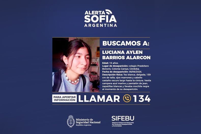 La menor de edad desapareció ayer lunes a la salida de su escuela.