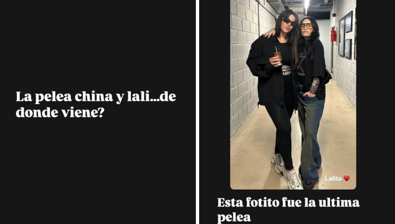 Lali Espósito sobre la China Suárez: 