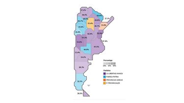 Tras las elecciones 2025, así quedó el mapa político de la Argentina.