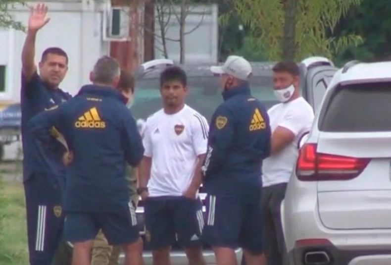 Riquelme en Ezeiza