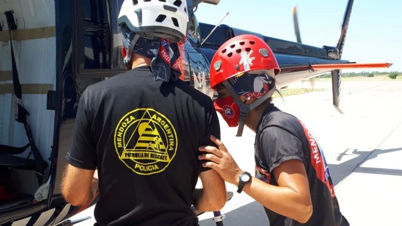 Personal de la Patrulla de Rescate realizaron la búsqueda en el Parque Aconcagua.&nbsp;
