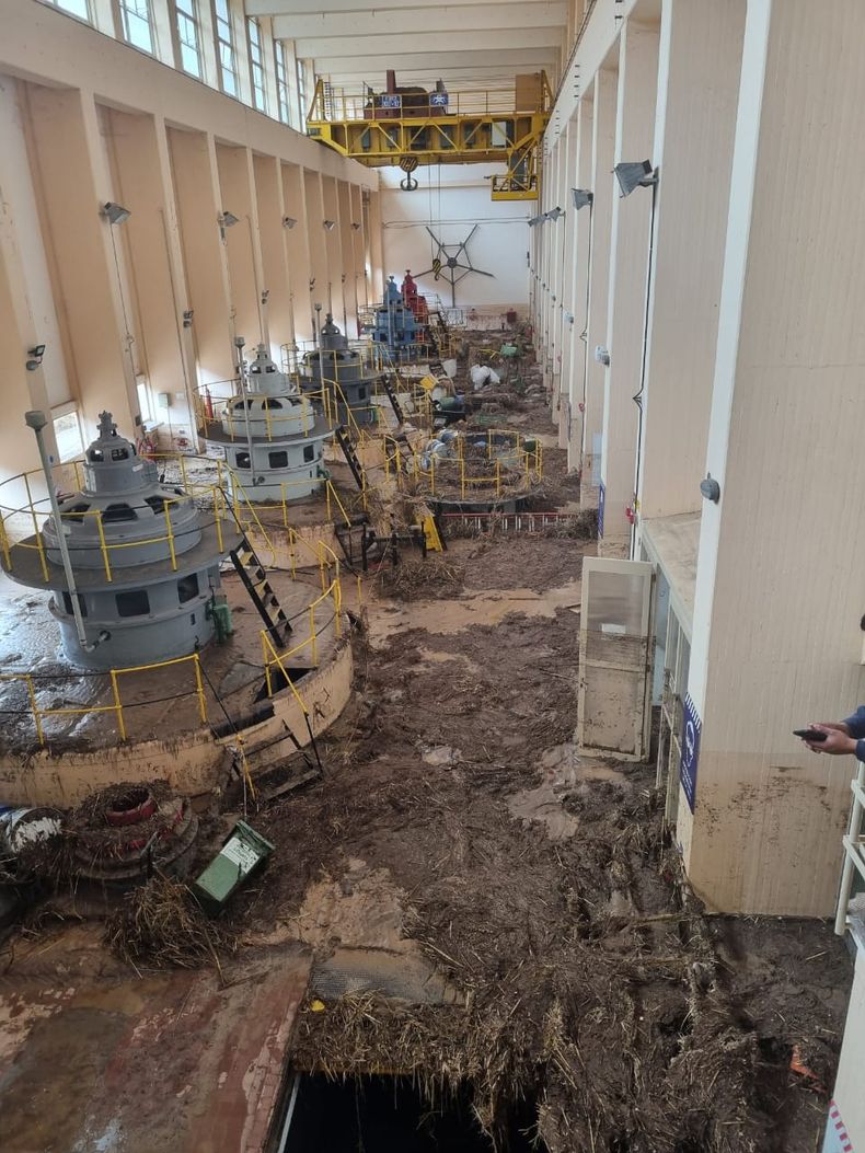 Así quedaron las centrales hidroeléctricas del Cañón del Atuel.