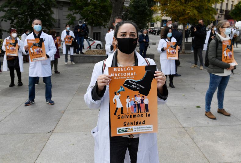 Medicos españalos a huelga