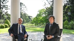 Alberto Fernández y Javier Milei se reunieron en Olivos.