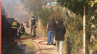Incendio al suroeste de la ciudad de Malargüe.