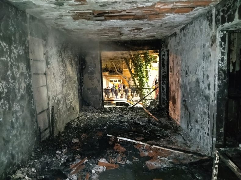 Los Bomberos sofocaron las llamas de la vivienda de Ciudad.&nbsp;