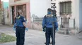 Científica trabaja en la escena del presunto homicidio, en Las Heras.  Científica trabaja en la escena del presunto homicidio, en Las Heras.