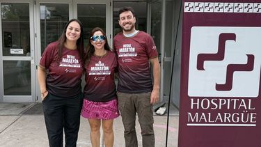 Autoridades del Hospital Malargüe en la previa de la Media Maratón (Gentileza). Autoridades del Hospital Malargüe en la previa de la Media Maratón (Gentileza).
