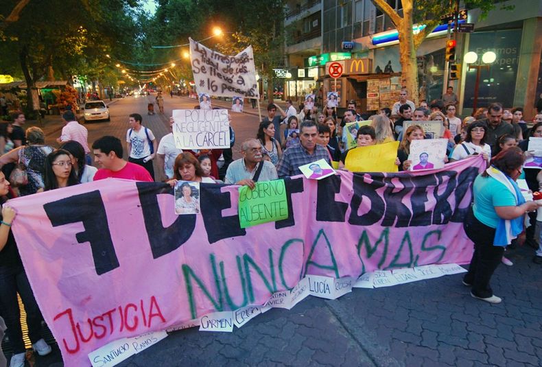 Marcha tragedia ruta 7