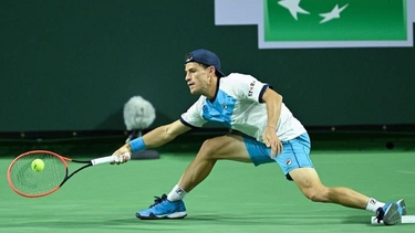 Diego Schwartzman borrado en la cancha.