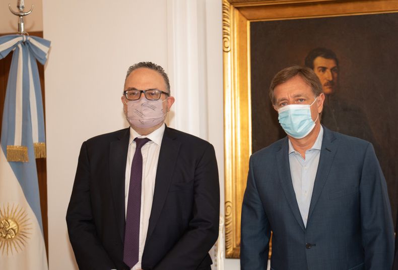 Suarez y Kulfas en casa de gobierno