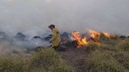 Fuego descontrolado en campos de Malargüe.