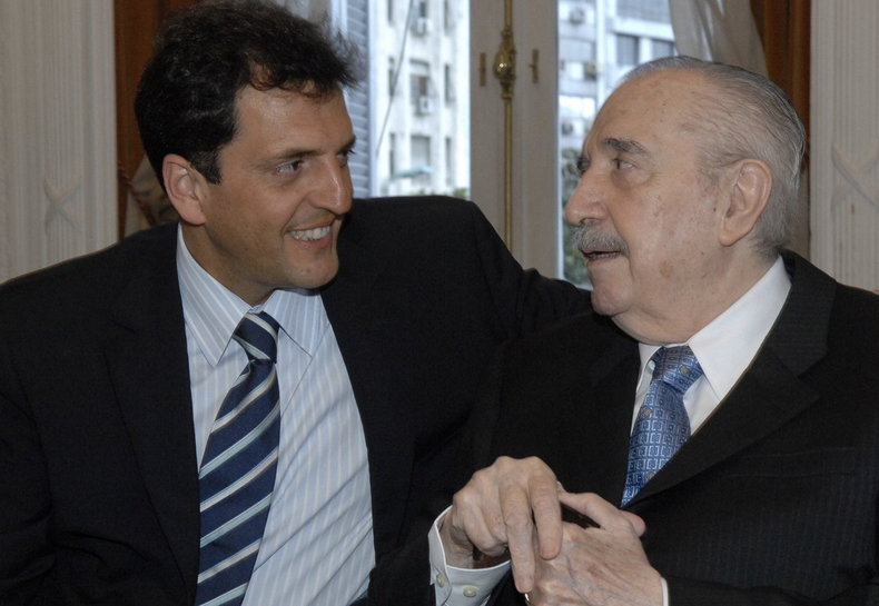 Sergio Massa junto a Raúl Alfonsín.