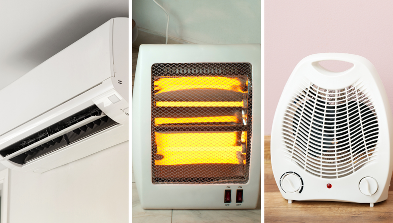 Cuál es la mejor manera de calefaccionar en invierno: aire acondicionado, estufa eléctrica o caloventor