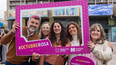 Ulpiano Suarez participó de la campaña Teñite Rosa.