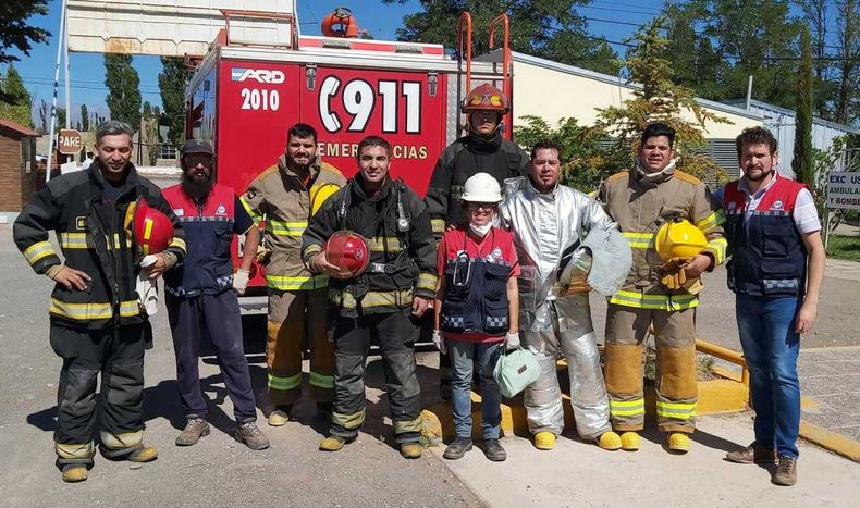 Bomberos malargüinos (Foto gentileza).