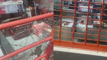 Los daños ocasionados en uno de los locales afectados. Los daños ocasionados en uno de los locales afectados.