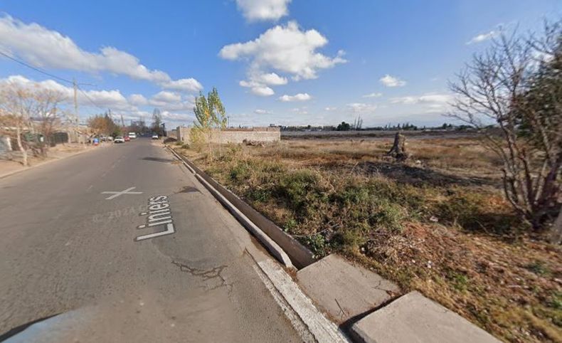 El lugar donde fue hallado el cuerpo de la víctima, cerca del cruce entre Bruno Morón y Liniers de Maipú.