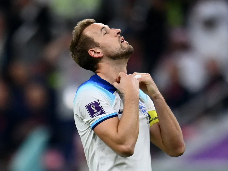 Harry Kane y su dolor por la eliminación.
