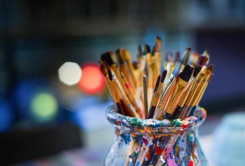 pinceles, arte, artista, colores