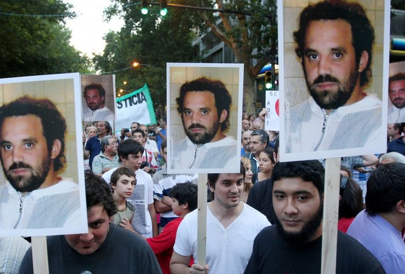 marcha por Gustavo Pelegrina, km 0, conentración, justicia, corte calles san martin y peatonal