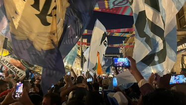 Banderazo en apoyo a la selección argentina.