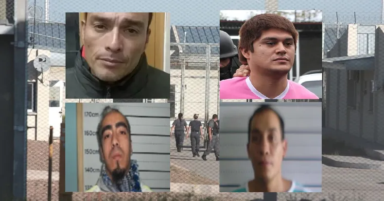 Los cuatro condenados en el juicio por la toma de rehenes en Almafuerte.&nbsp;