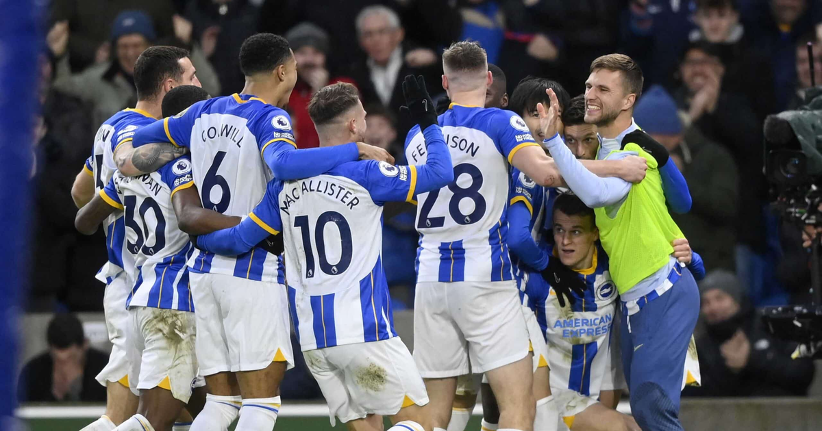 Brighton con Alexis Mac Allister gole al Liverpool por la