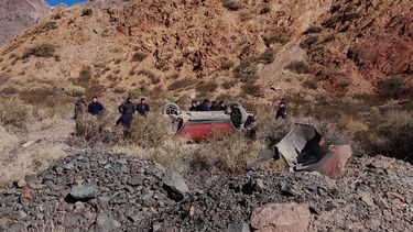cuatro heridos tras un vuelco en alta montana