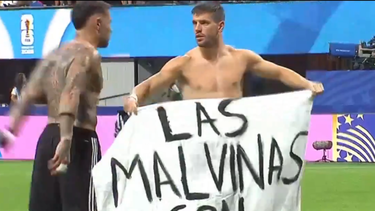 Video: el mensaje sobre las Islas Malvinas que apareció tras el triunfo de la Selección Argentina
