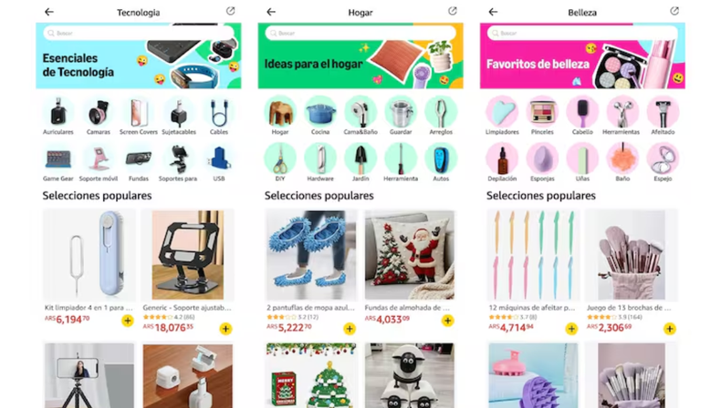 Amazon Bazaar ofrece una gran variedad de productos