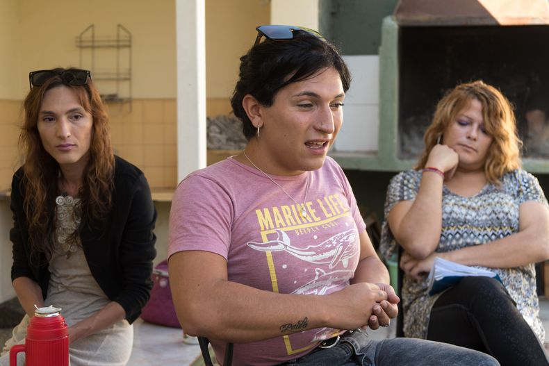 Pilar, Aisha e Hilén en Casa Hermana.