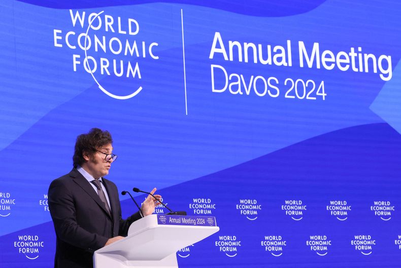 Durante su participación en la edición 2024 del Foro Económico Mundial, Javier Milei fue criticado por la oposición por su discurso 