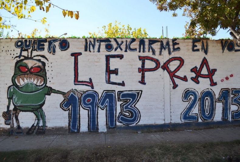 Mural de la lepra en el barrio paraguay
