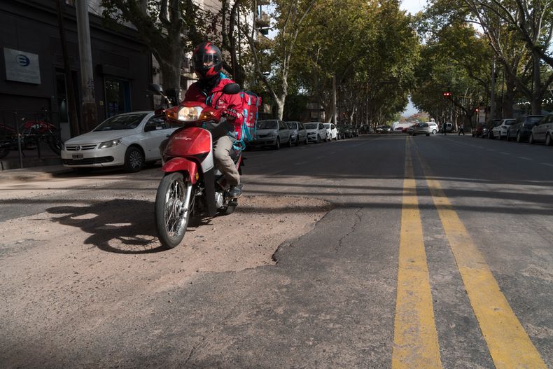 Un tramo de calle Godoy Cruz, recientemente intervenida. 